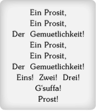 einProsit words
